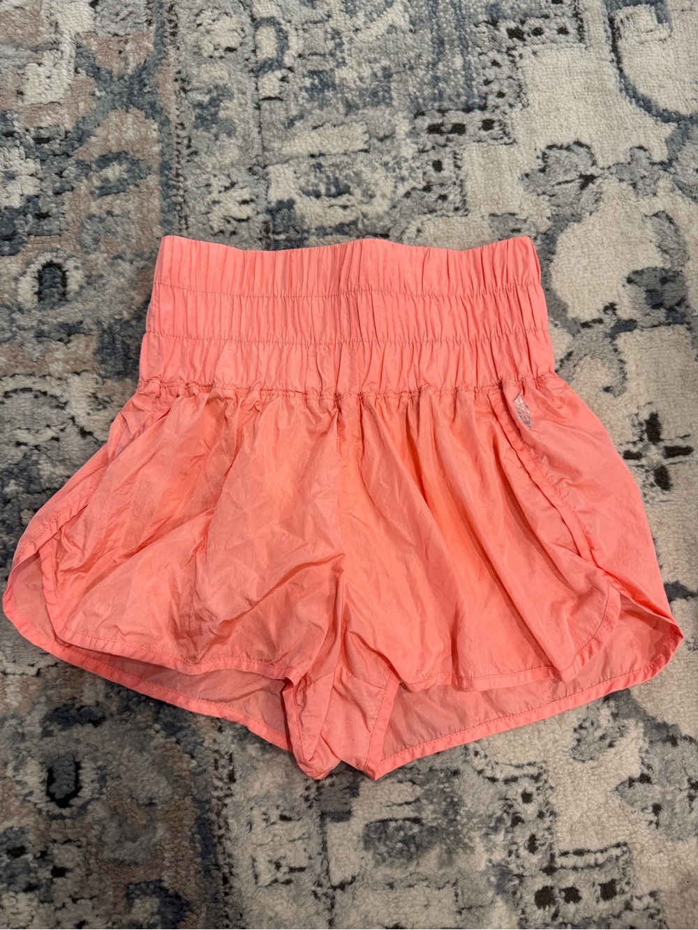 Free People Coral High-Waist Athletic Shorts